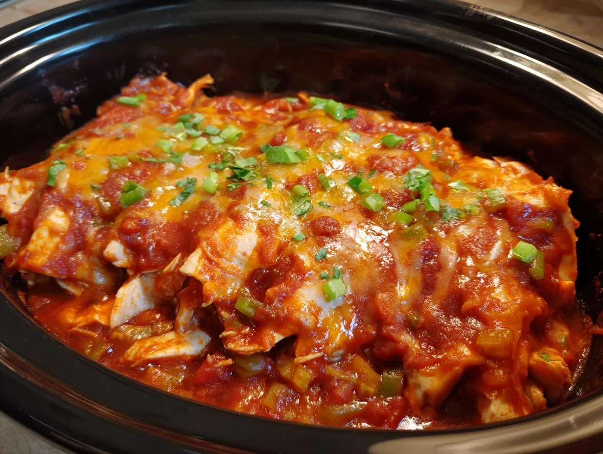 3-Ingredient Chicken Enchilada Crock Pot Magic You’ll Crave
