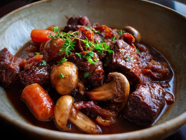 Classic Beef Bourguignon Stew