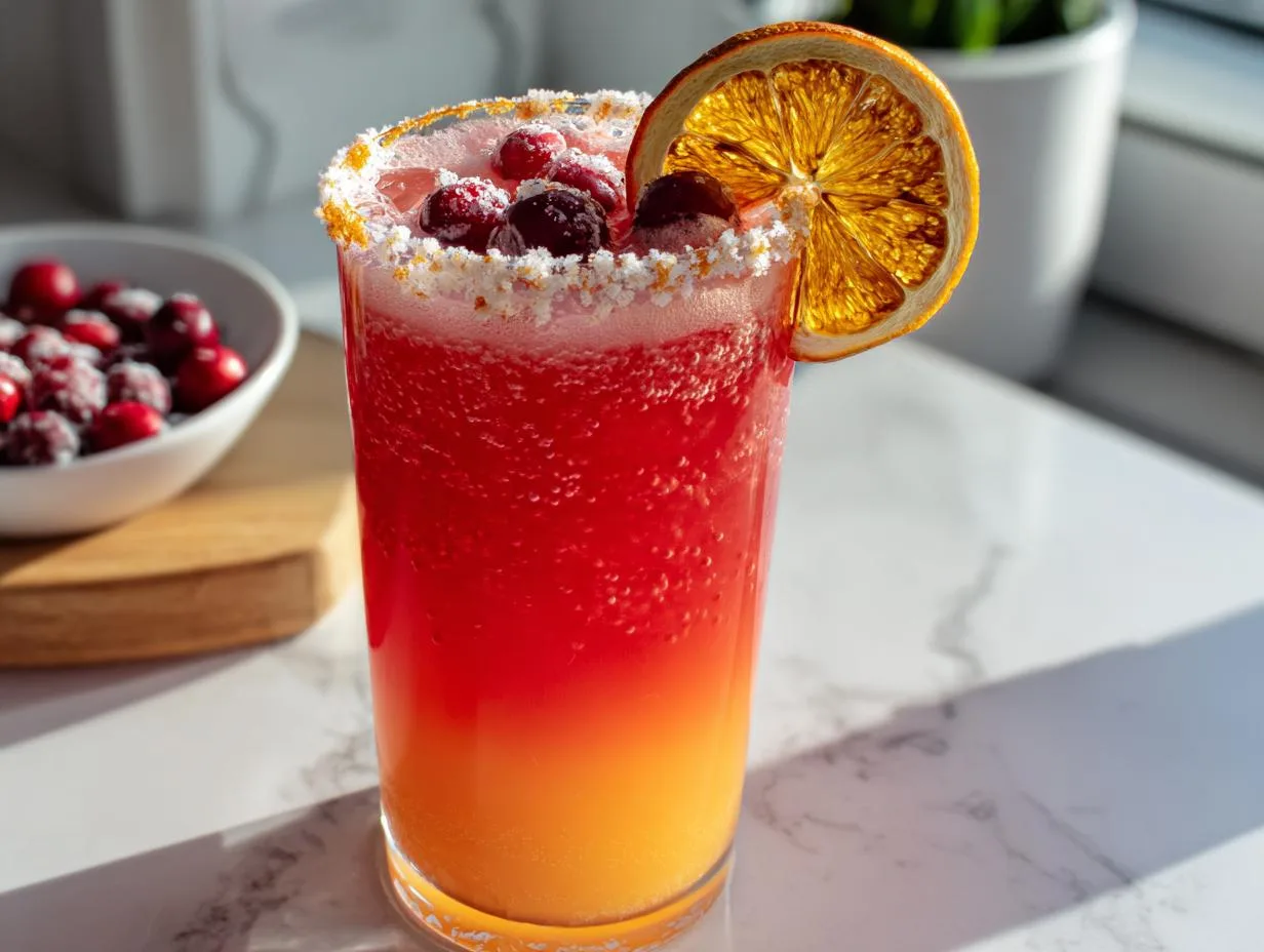 15-Minute Cranberry Orange Juice Mocktail That’s Refreshing