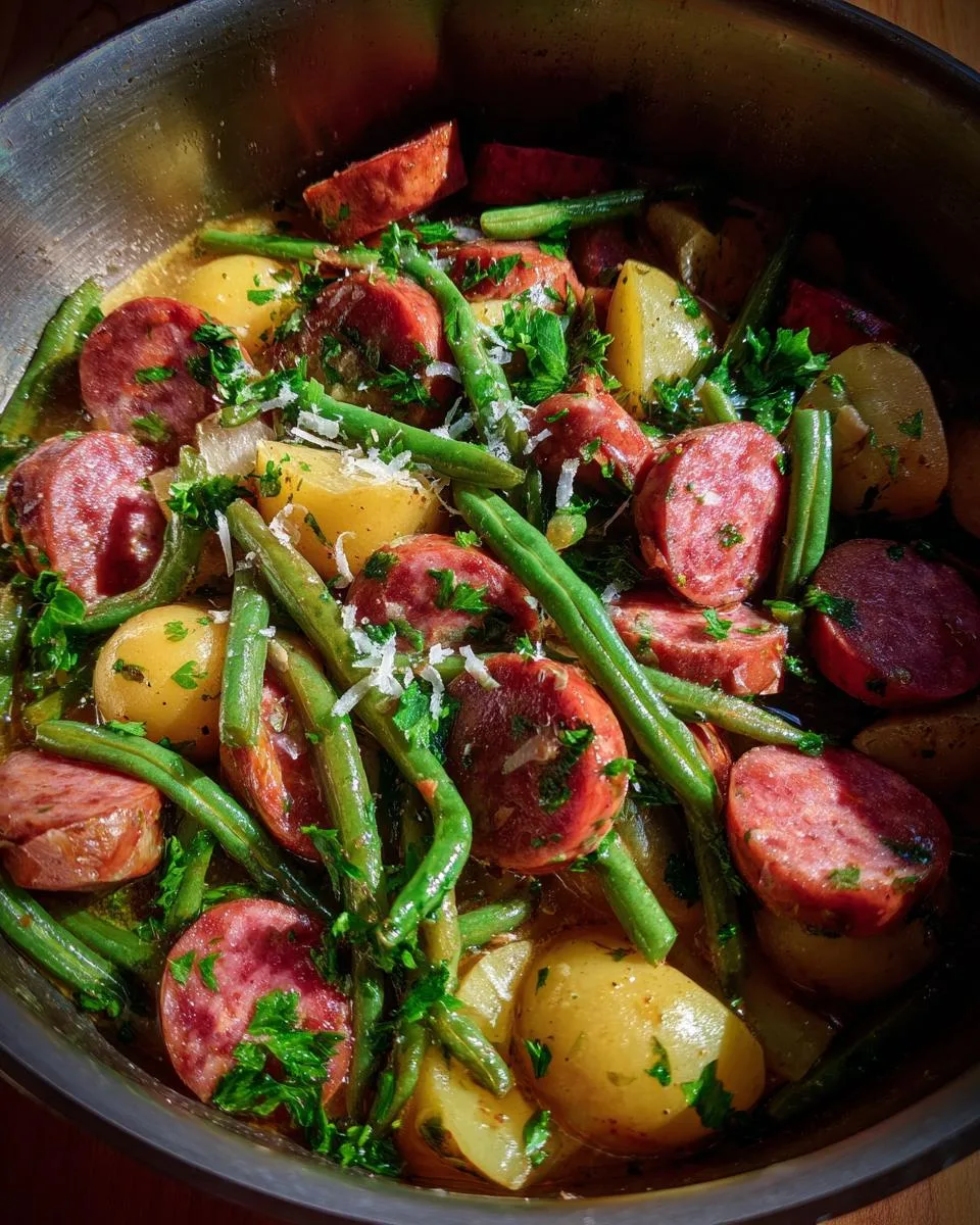 Crockpot Kielbasa Green Beans - detail 1