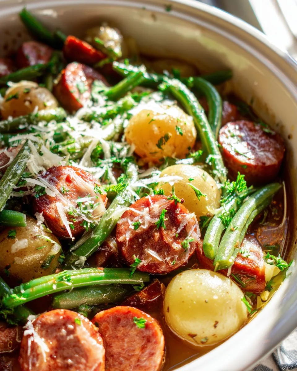 Crockpot Kielbasa Green Beans - detail 2