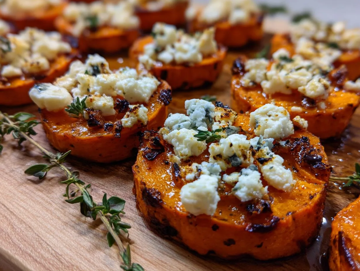 Irresistible Honey Feta Sweet Potato Bites in 35 Minutes