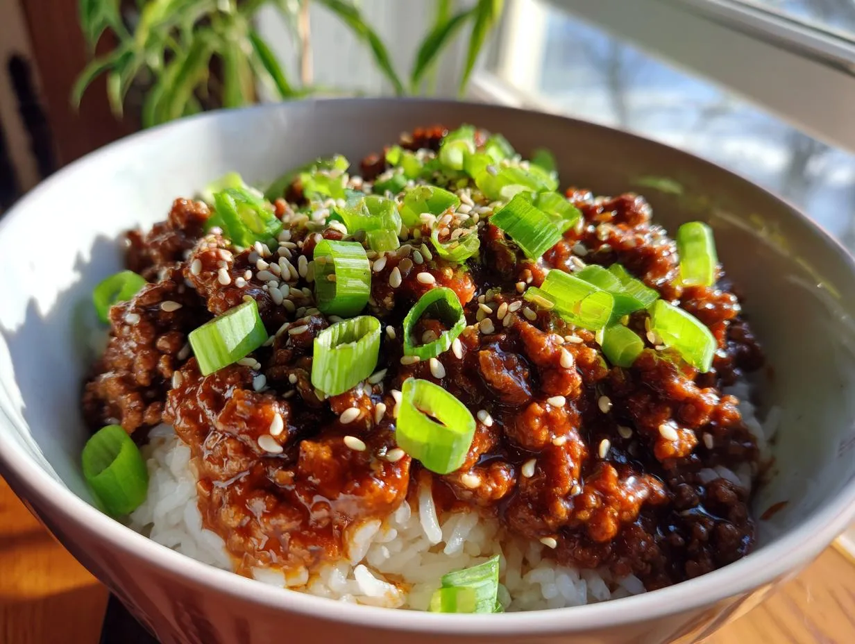25-Minute Korean Ground Beef Bowl – Irresistibly Flavorful