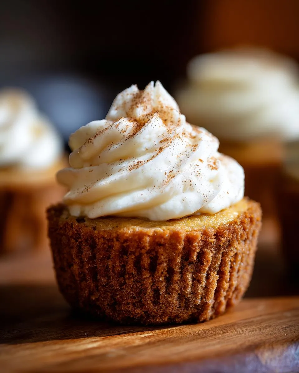 Pumpkin Cheesecake Cupcakes - detail 3