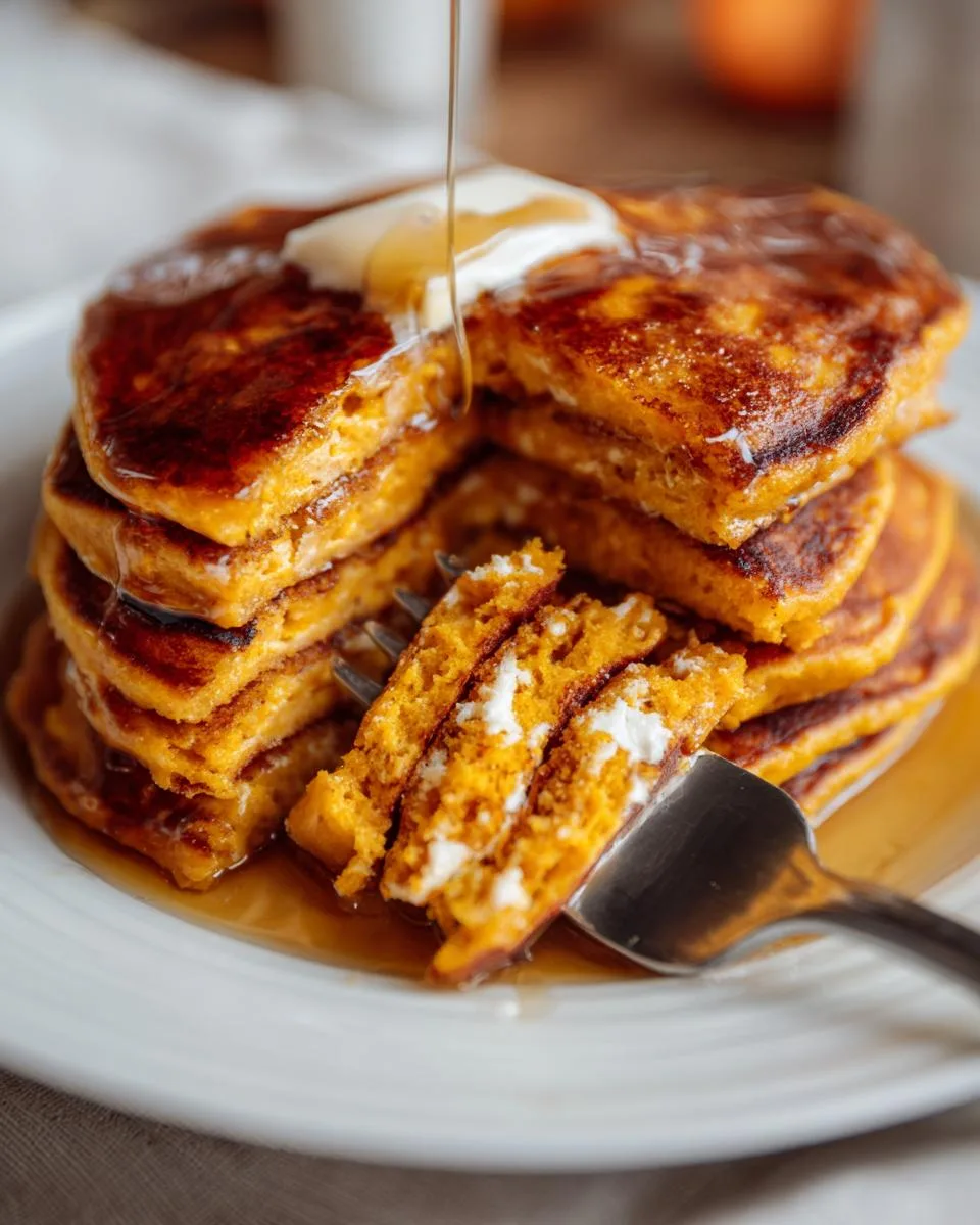Pumpkin Cottage Cheese Pancakes - detail 2