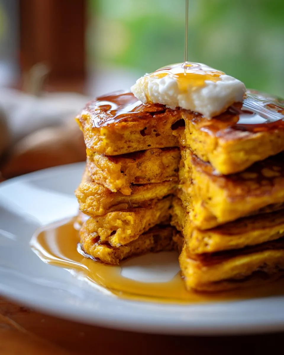 Pumpkin Cottage Cheese Pancakes - detail 3