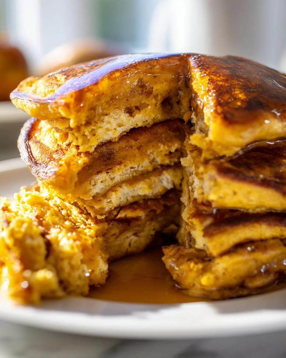 Pumpkin Cottage Cheese Pancakes - detail 5