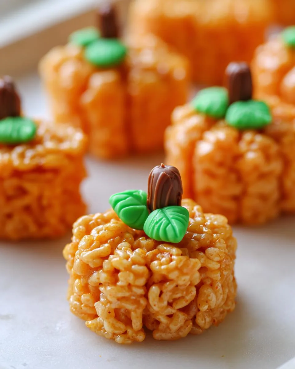 Pumpkin Rice Krispie Treats - detail 3