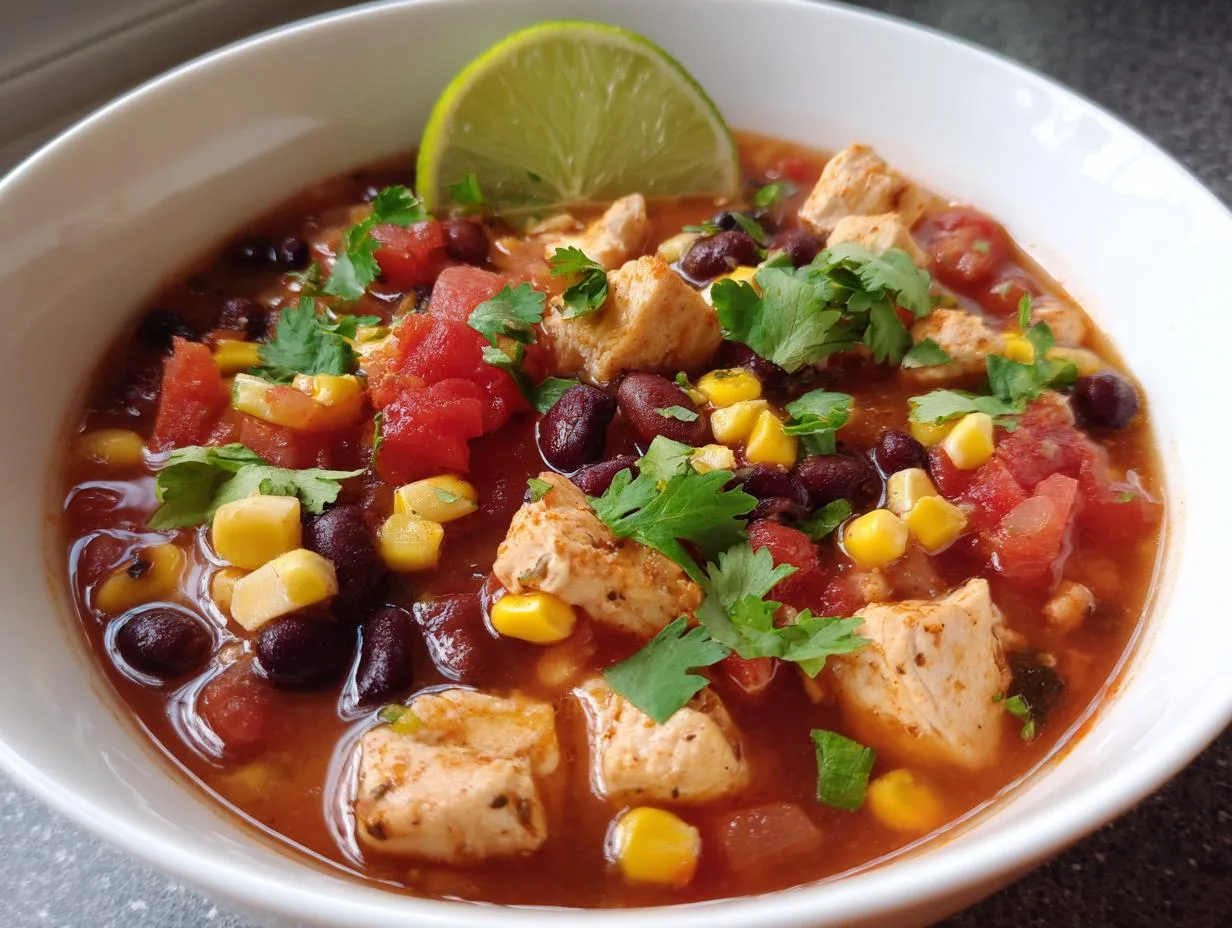 Slow Cooker Fiesta Chicken Soup – 6 Hour Flavor Explosion