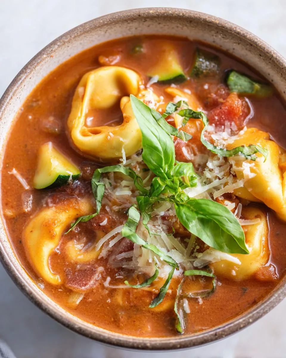 Slow Cooker Tomato Tortellini Soup - detail 3
