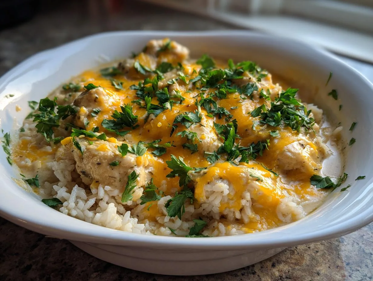 Creamy Smothered Chicken and Rice Recipe in 45 Minutes