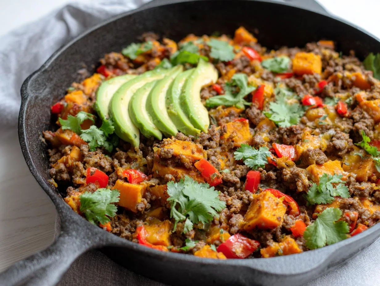 45-Minute Southwest Beef Sweet Potato Skillet: Flavorful