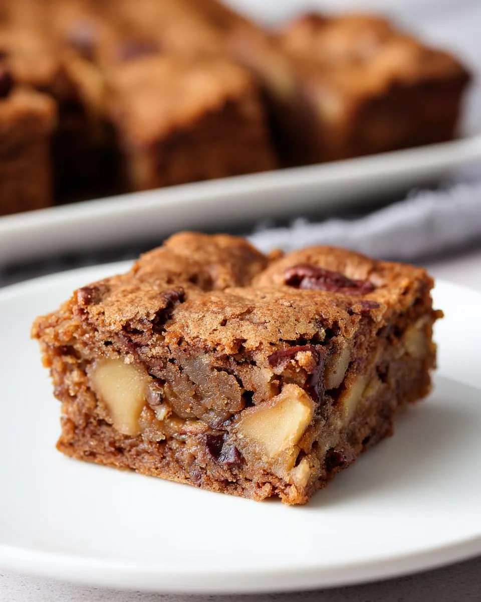 apple brownies - detail 1