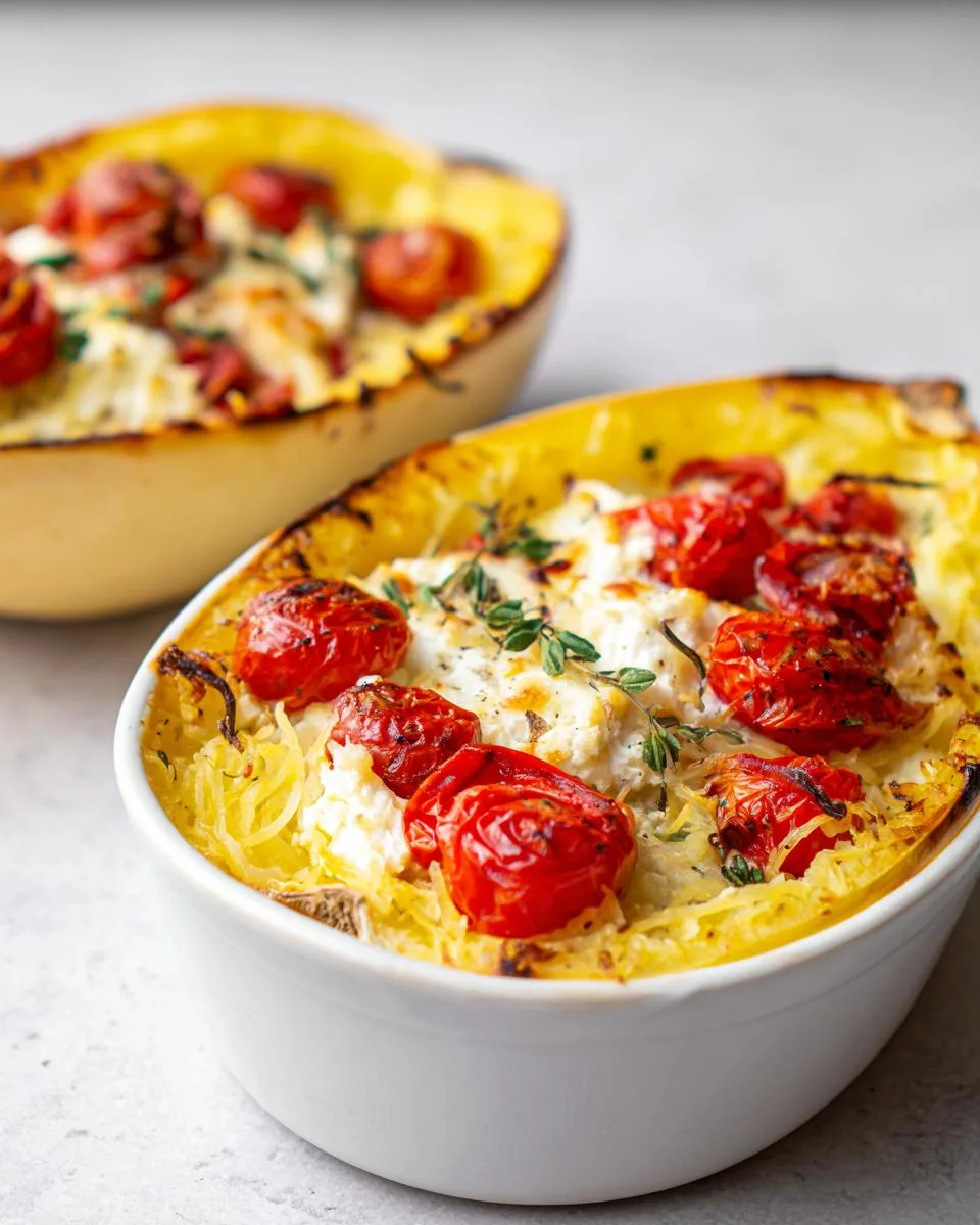Baked Feta Spaghetti Squash With Tomato - detail 4