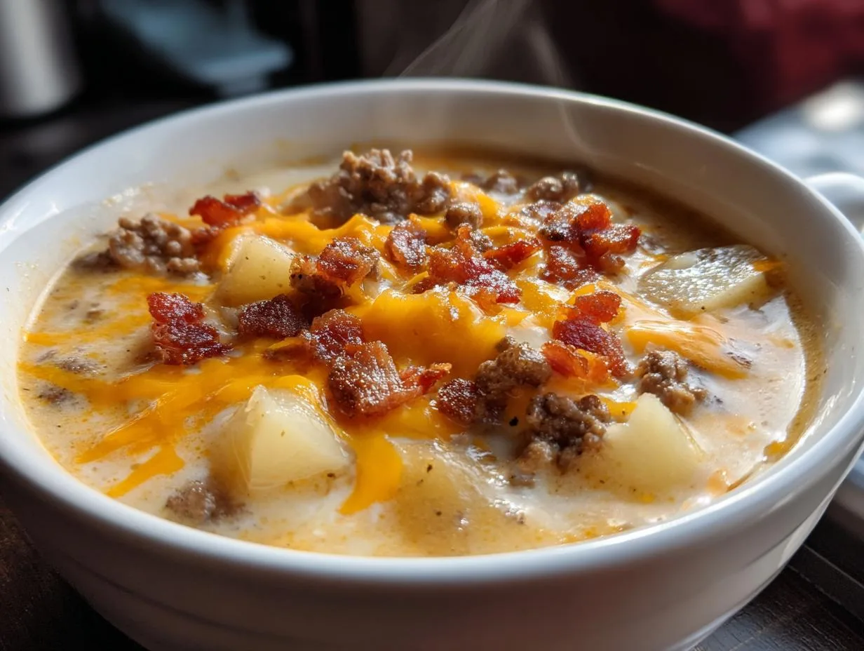 Creamy Cheeseburger Soup Recipe with 5 Savory Secrets