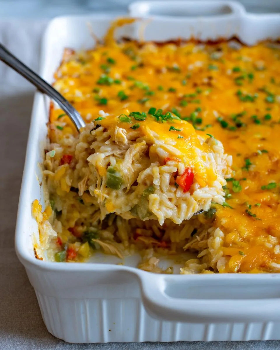 Cheesy Chicken and Rice Casserole - detail 1