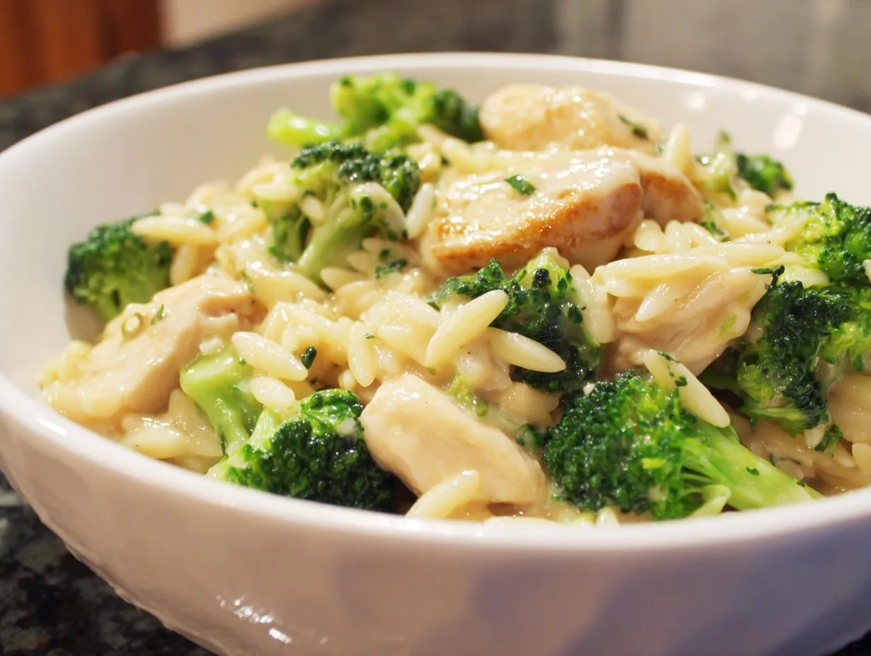 Ultimate 30-Minute Chicken Broccoli Orzo Recipe (So Creamy!)