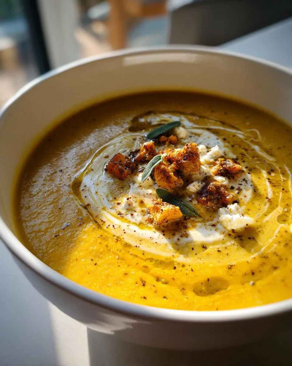 Cottage Cheese Butternut Squash Soup - detail 1