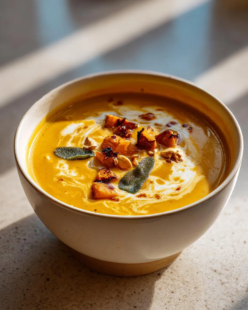 Cottage Cheese Butternut Squash Soup - detail 2