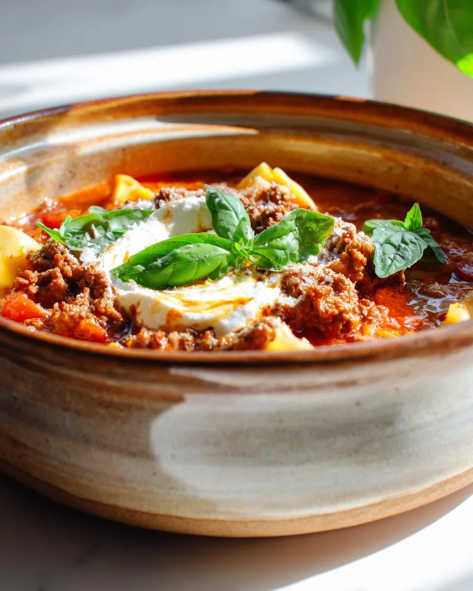 Crockpot Lasagna Soup - detail 2