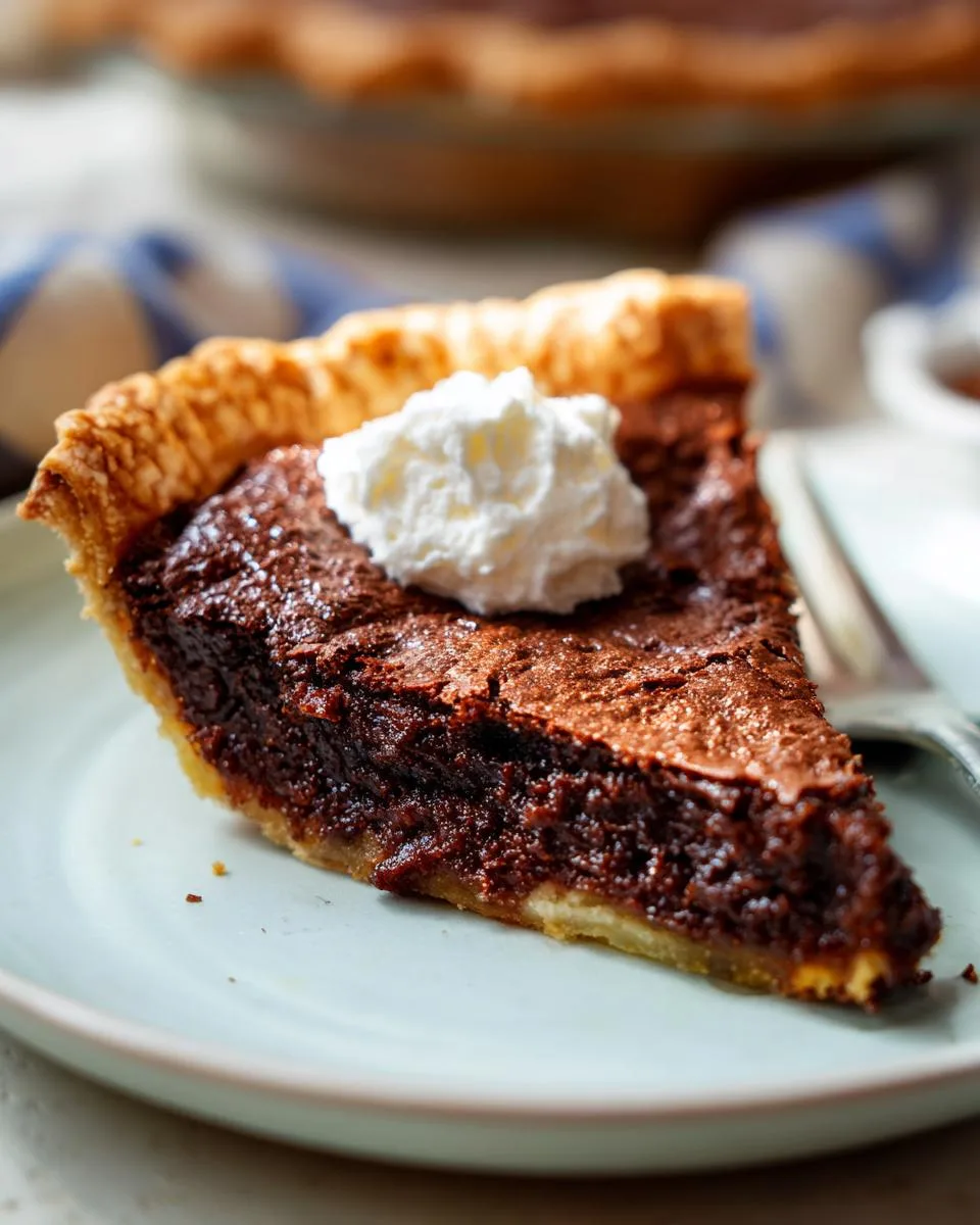 Dark Chocolate Chess Pie - detail 2