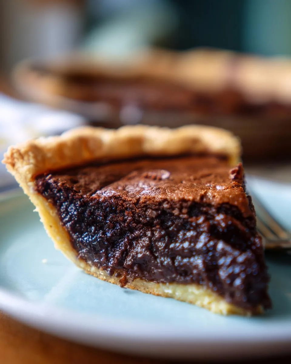 Dark Chocolate Chess Pie - detail 4