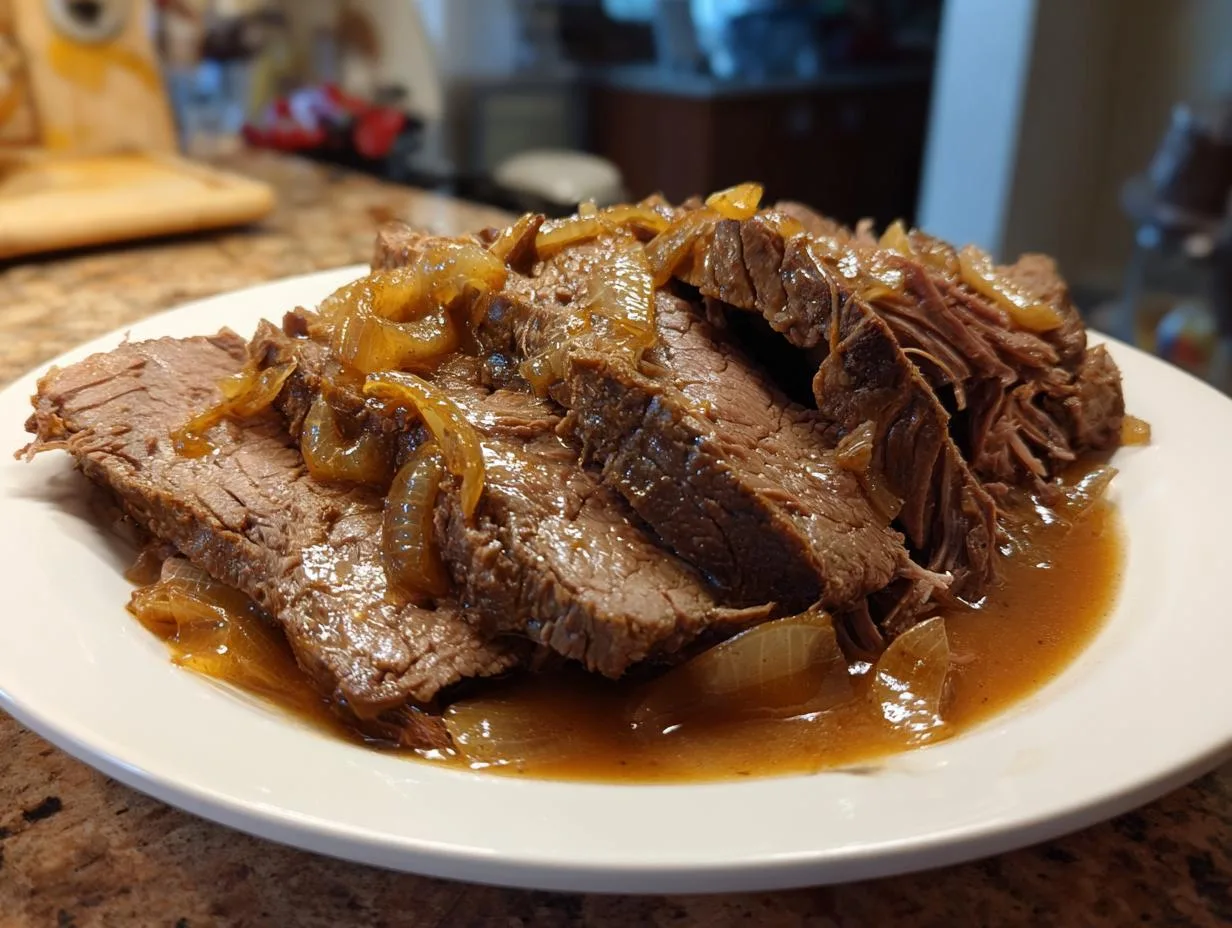 2-Ingredient Easy Crock Pot Beef Roast That Melts in Mouth