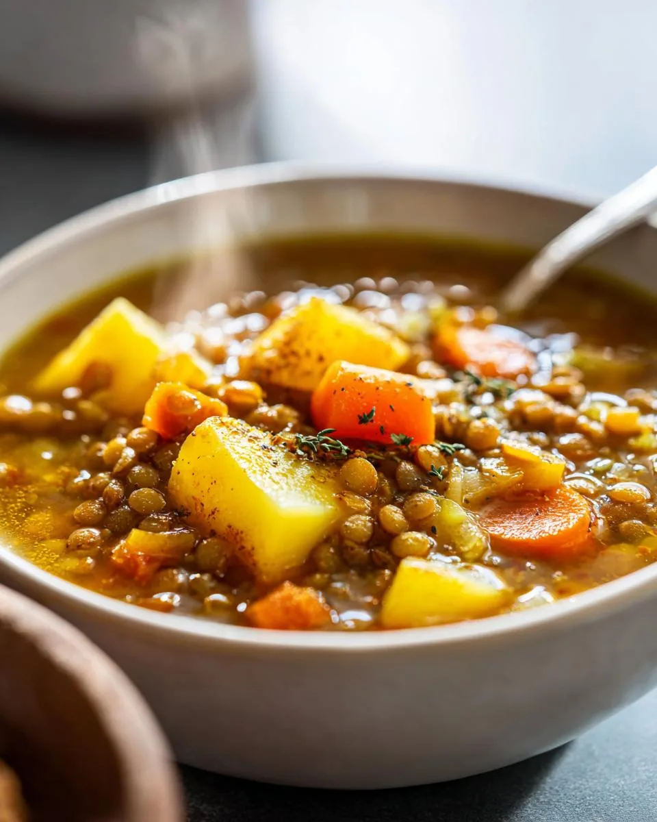 Easy Lentil Potato Soup - detail 1