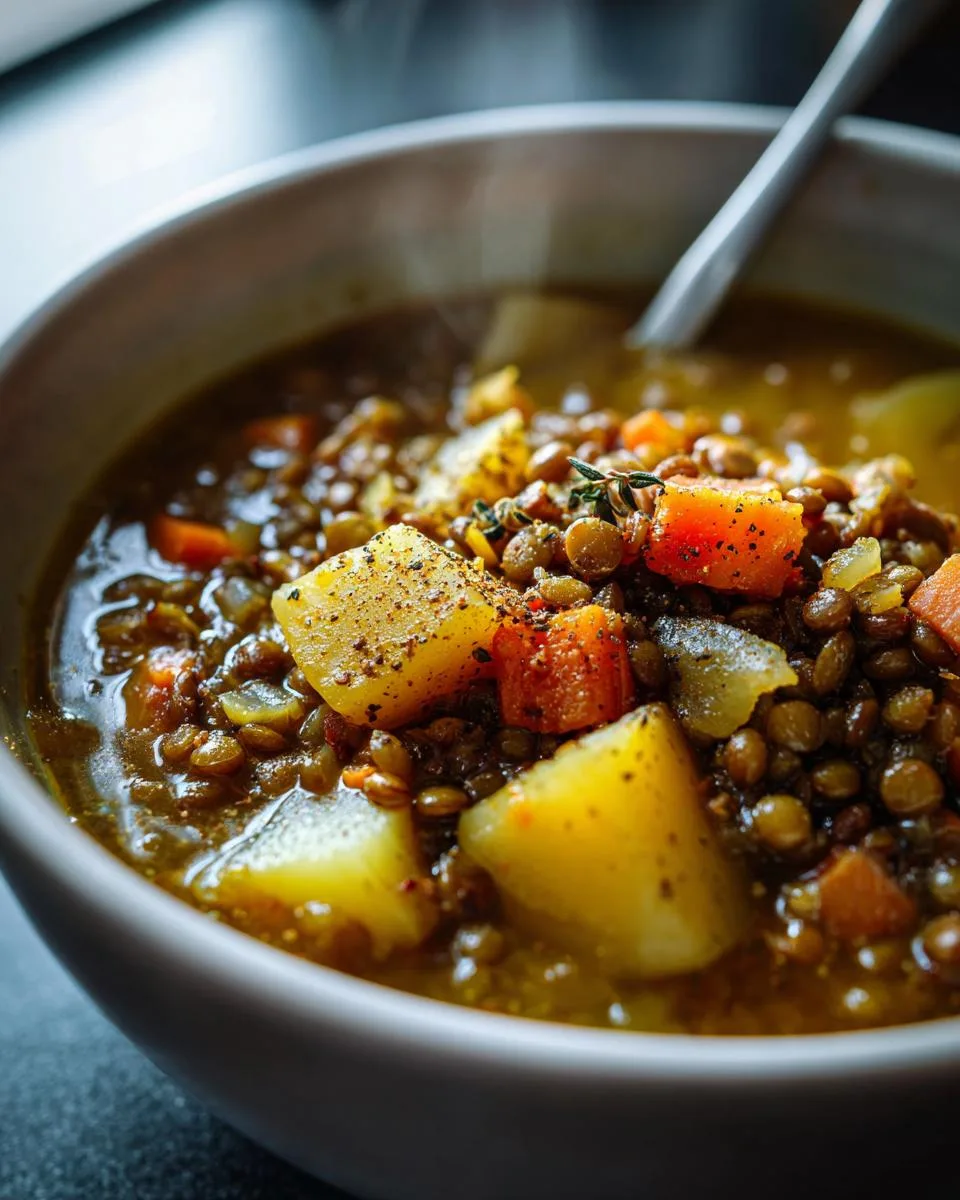 Easy Lentil Potato Soup - detail 2
