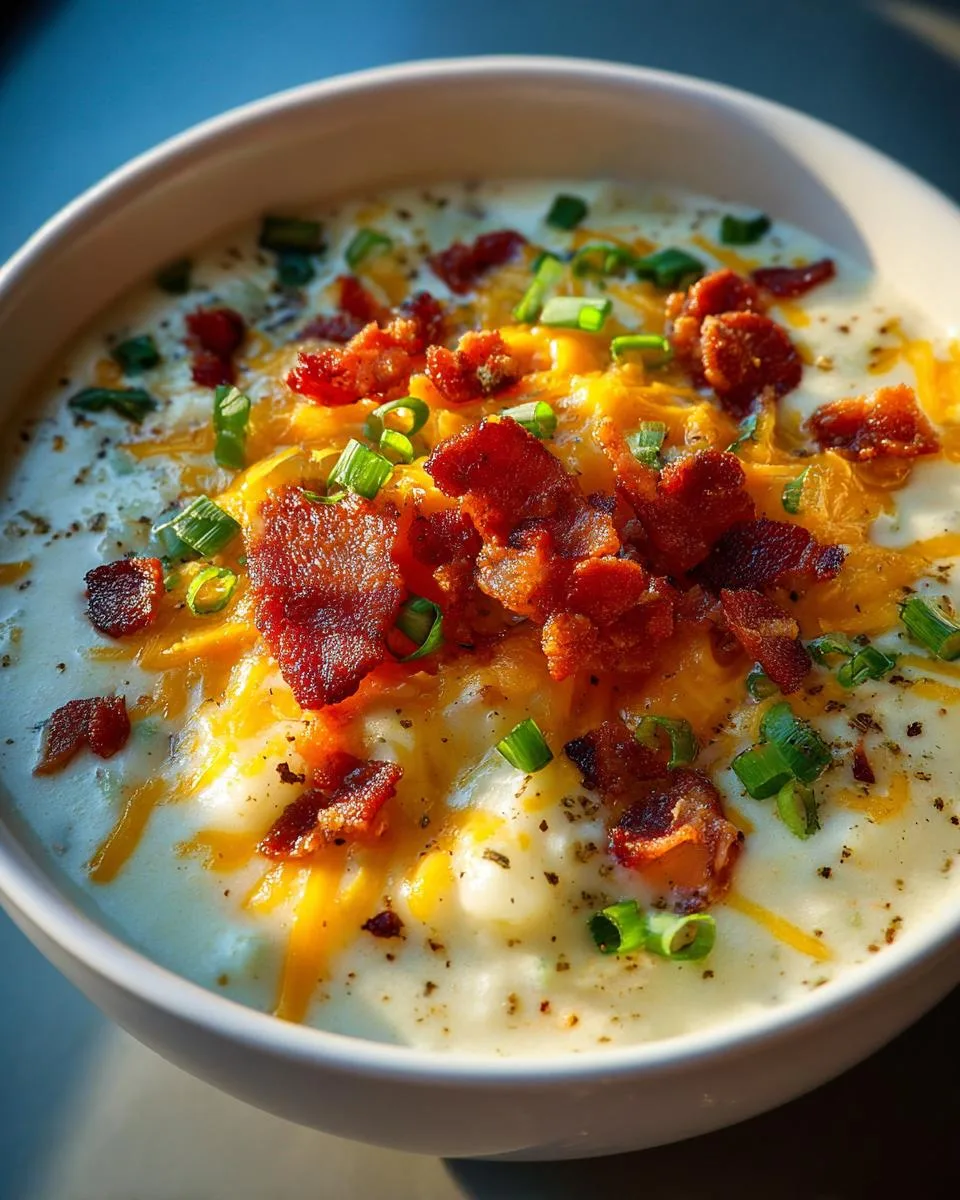Creamy Loaded Potato Soup Recipe in 4 Simple Steps
