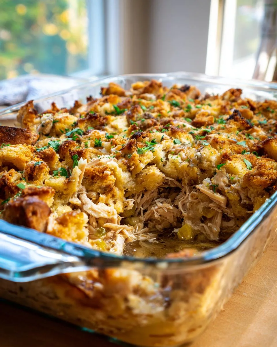 Rotisserie Chicken Stuffing Casserole - detail 1