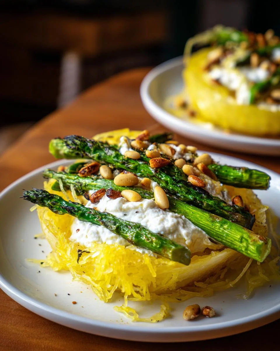 Spaghetti Squash With Asparagus Ricotta Lemon And Thyme - detail 3