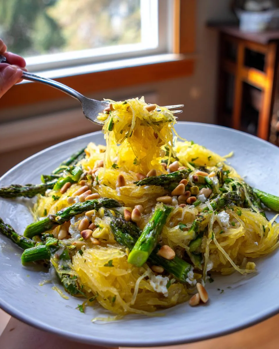 Spaghetti Squash With Asparagus Ricotta Lemon And Thyme - detail 5
