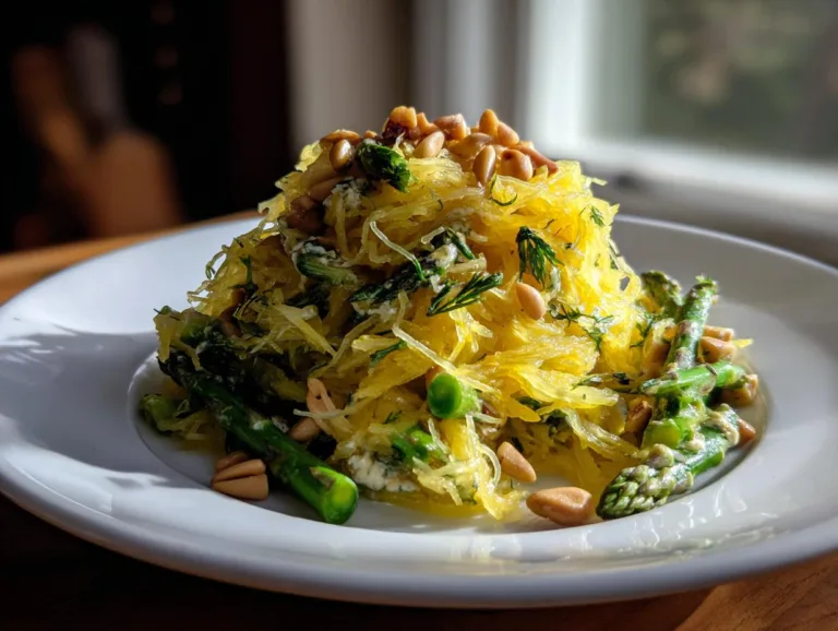 Spaghetti Squash With Asparagus Ricotta Lemon And Thyme