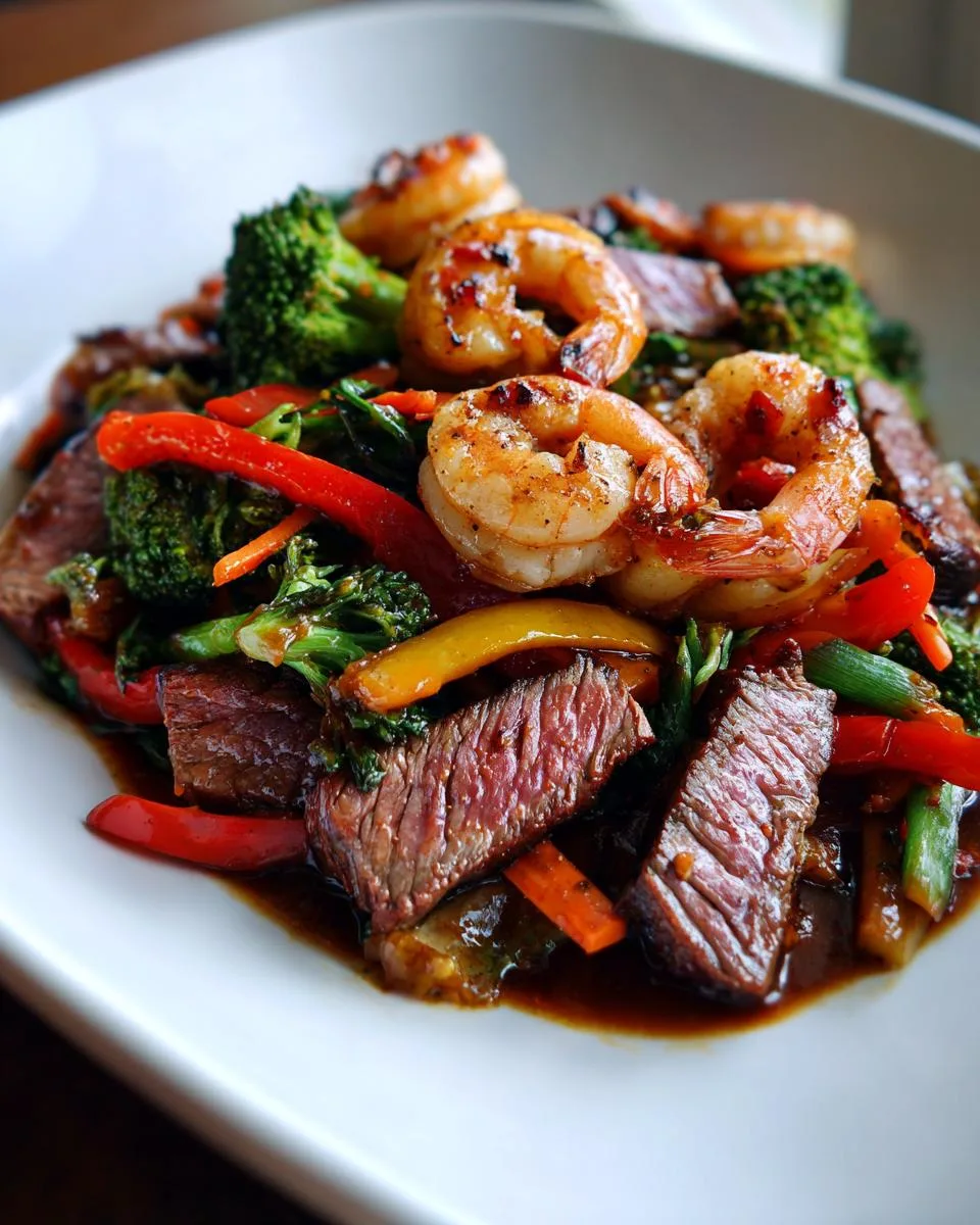 Steak and Shrimp Stir-Fry - detail 3