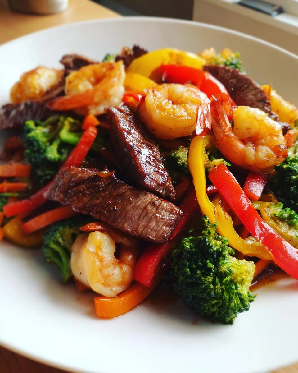 Steak and Shrimp Stir-Fry - detail 4
