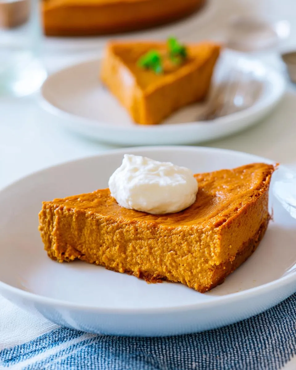 crustless pumpkin pie - detail 1