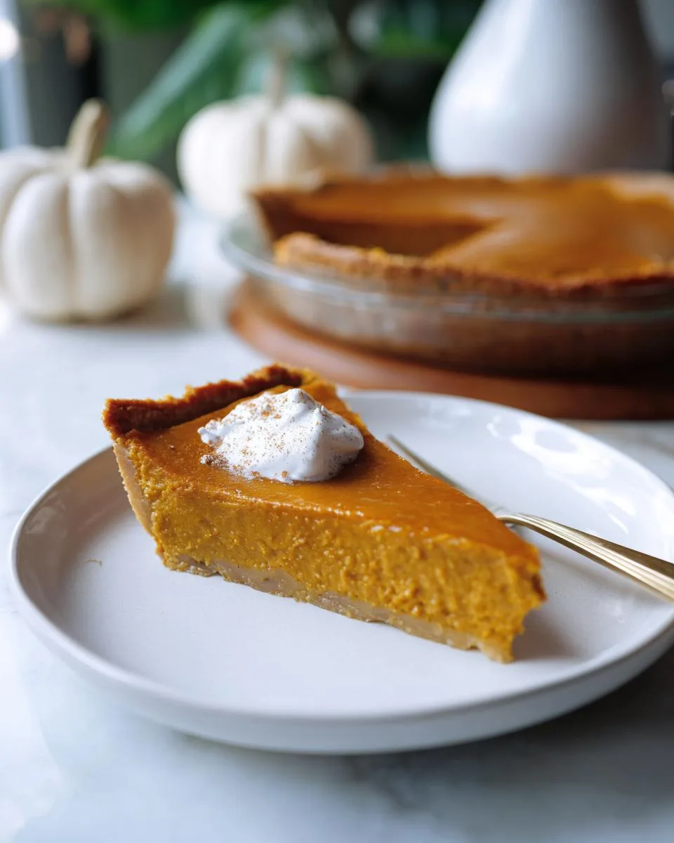 crustless pumpkin pie - detail 2