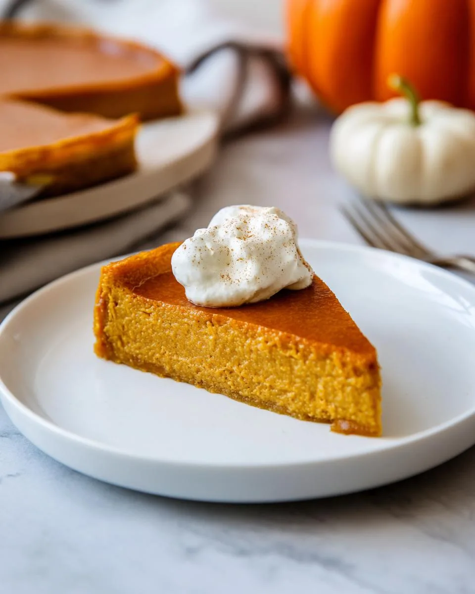 crustless pumpkin pie - detail 3