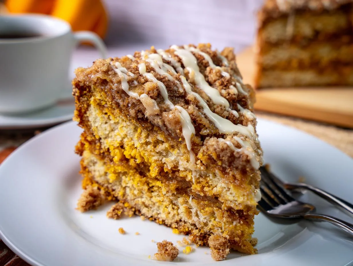 Irresistible Keto Pumpkin Coffee Cake with Only 4g Net Carbs