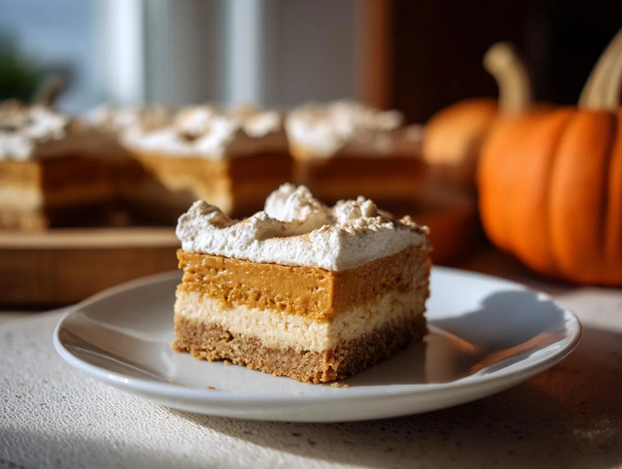 Easy No Bake Pumpkin Cheesecake Bars in 4 Simple Steps