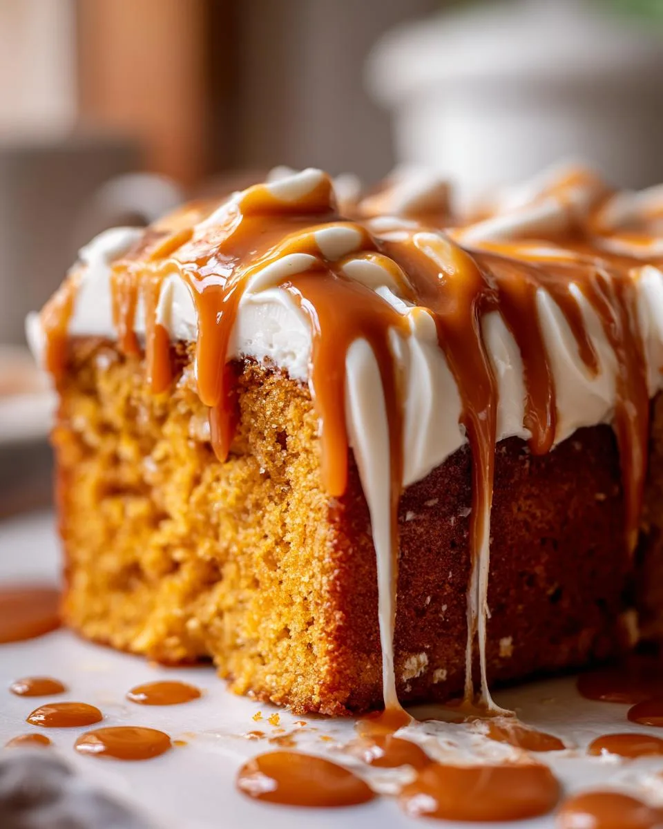 pumpkin cake with caramel cream - detail 4