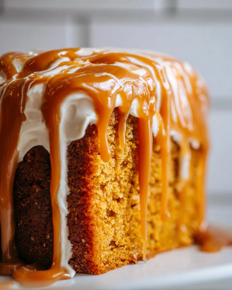 pumpkin cake with caramel cream - detail 5
