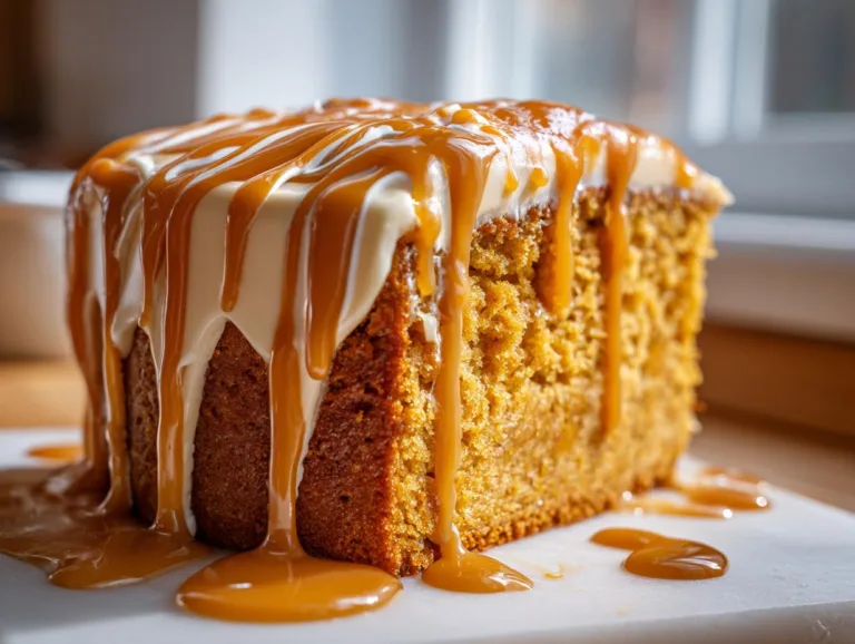 pumpkin cake with caramel cream