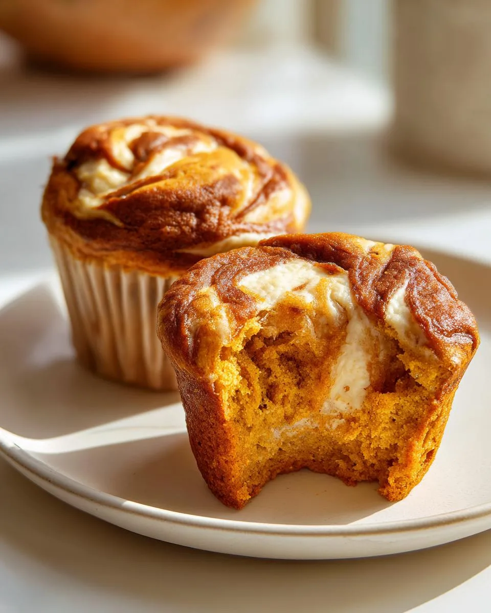 pumpkin cream cheese swirl muffins - detail 4