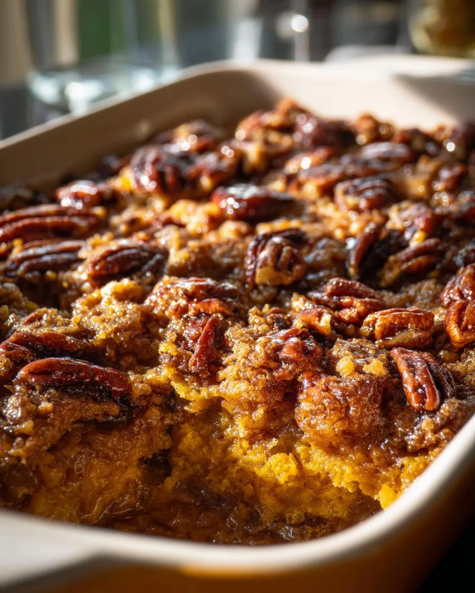 pumpkin pecan cobbler - detail 3