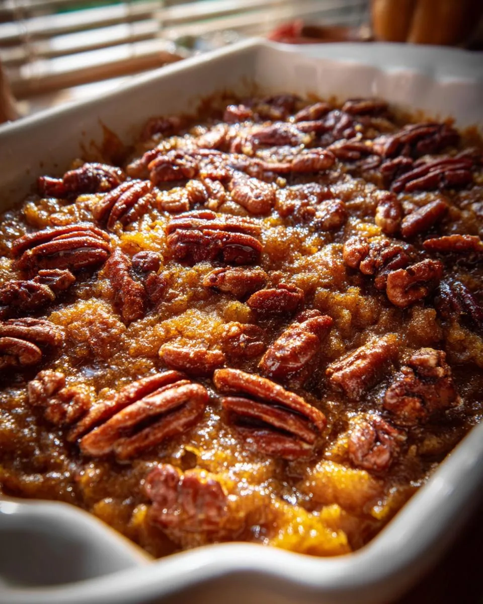 pumpkin pecan cobbler - detail 4