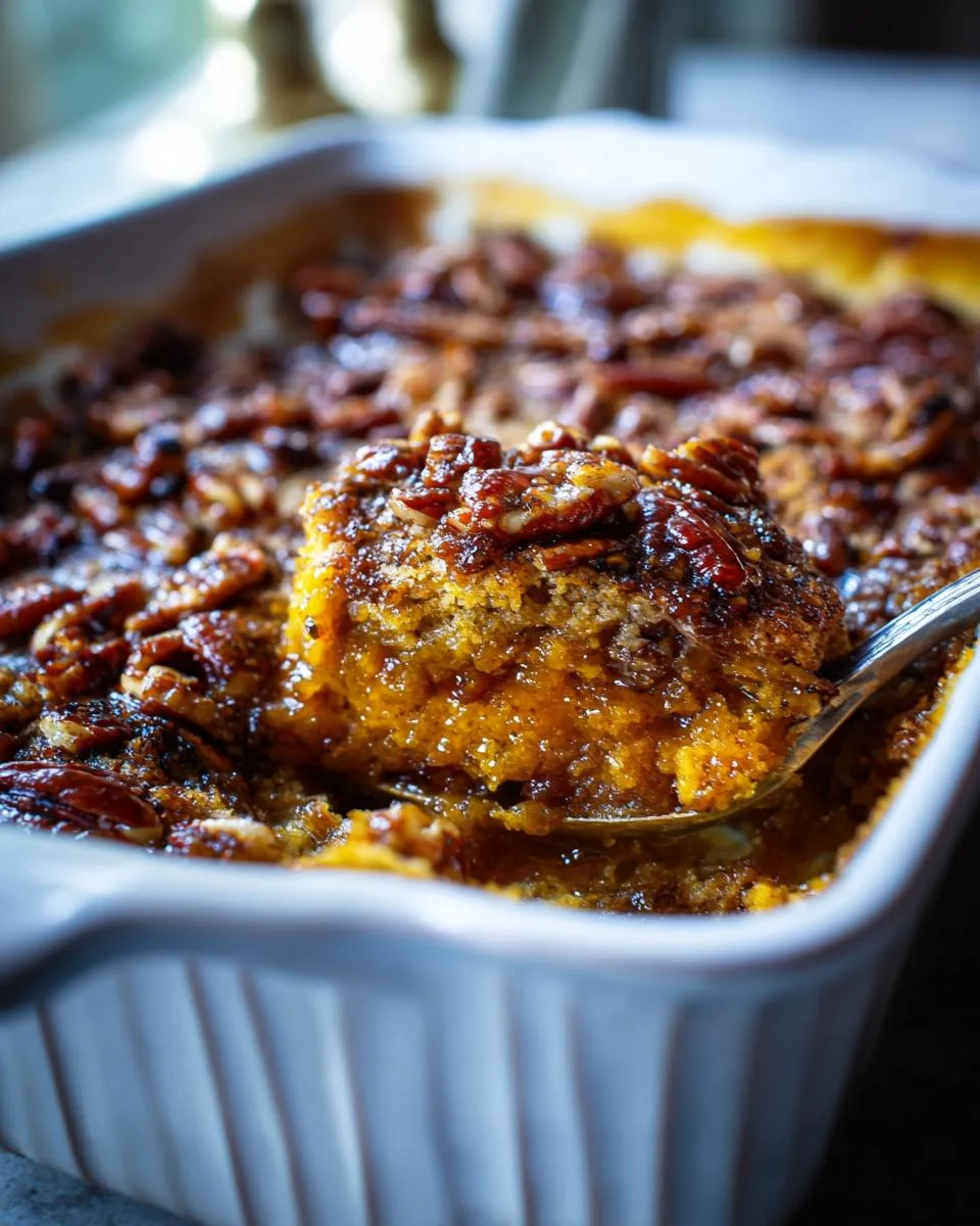 pumpkin pecan cobbler - detail 5