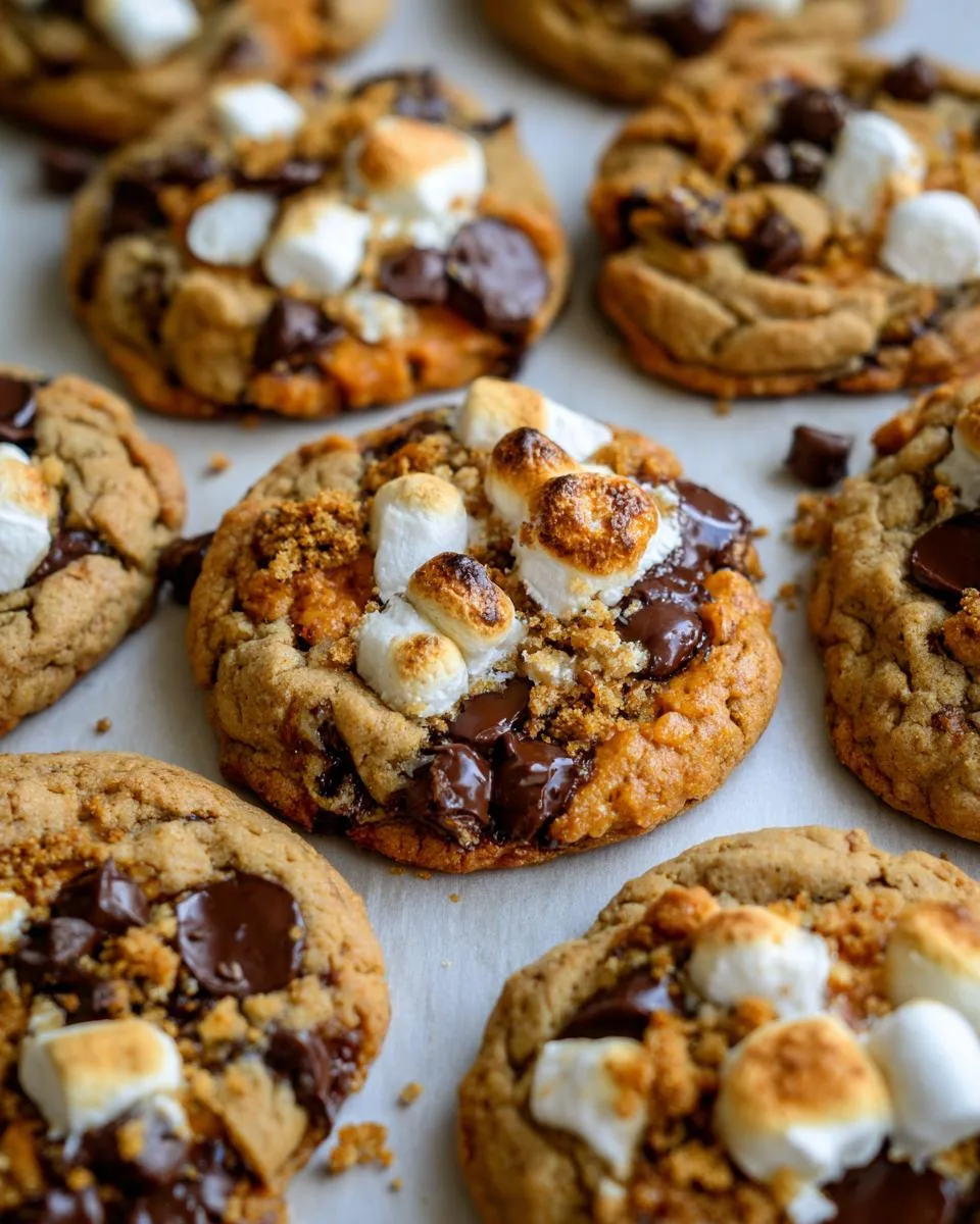 pumpkin s'mores cookies - detail 3