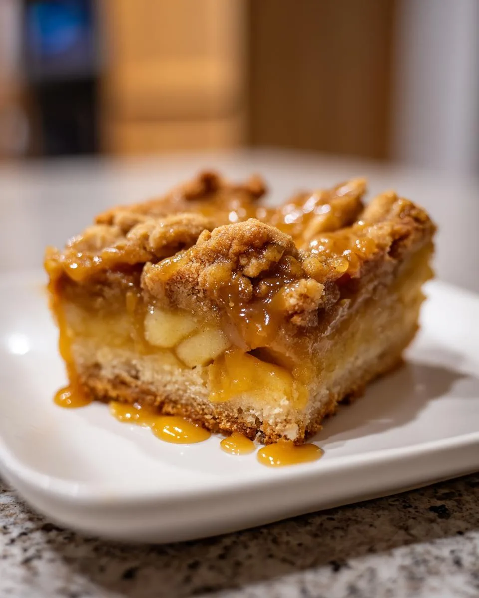 salted caramel apple bars - detail 1